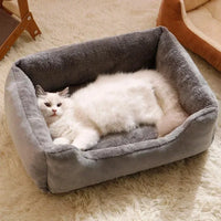 Plush Pet Bed Mat – Soft Winter Cushion for Cats and Small Dogs