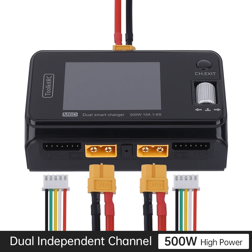 Dual Channel Smart Charger – 500W 15A for FPV Drone Lipo Batteries