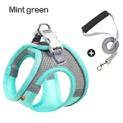 Reflective Breathable Dog Harness Vest – Adjustable for Outdoor Walking