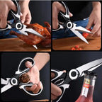 Heavy Duty Kitchen Shears – Stainless Steel Scissors for Poultry and Meat