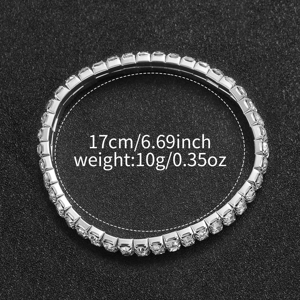 Stainless Steel Quartz Watch – Silver Diamond Bracelet for Women