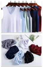 Ice Silk Tank Top – Breathable Slim Fit Undershirt for Gym and Sports