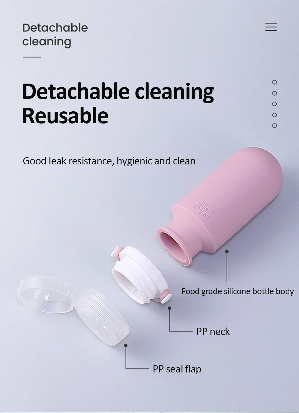 Refillable Silicone Travel Bottles – Leakproof Containers for Toiletries