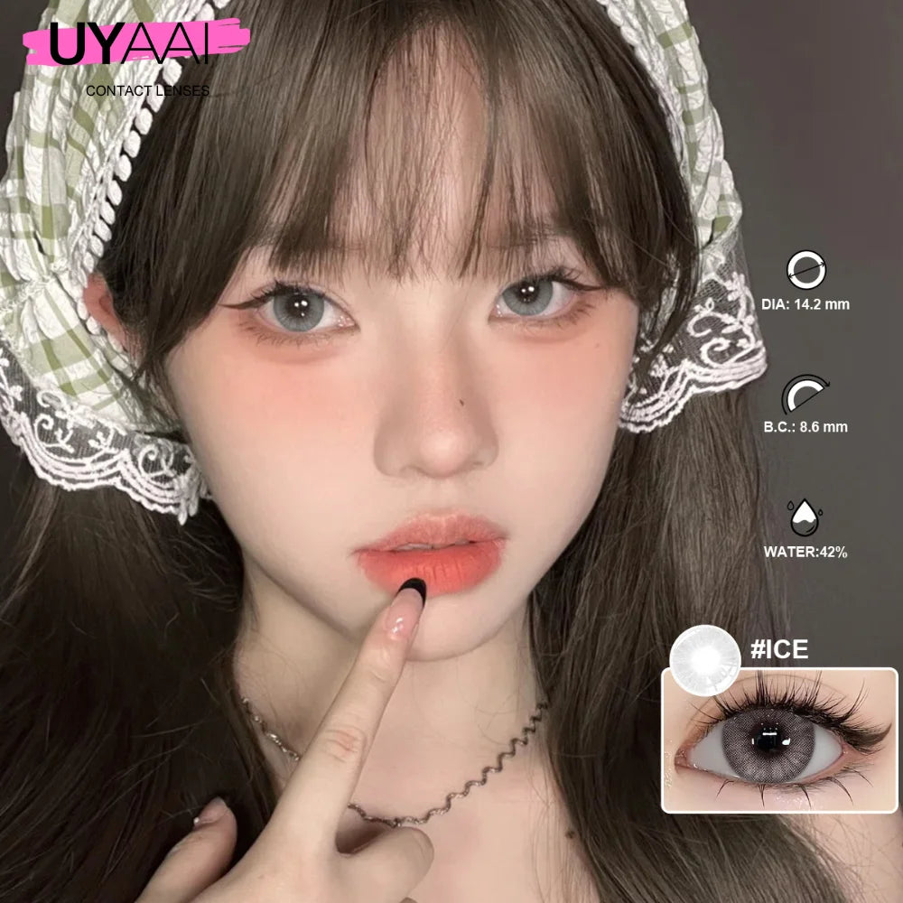 Color Contact Lenses – Natural 14.5mm Big Black and Brown Pupils for Beauty Makeup