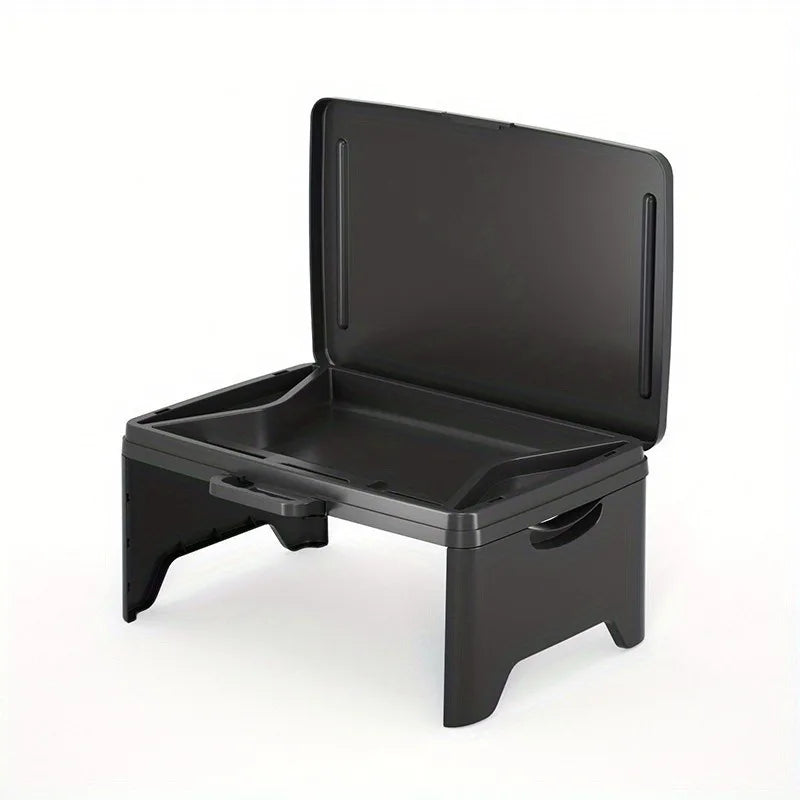 Folding Lap Desk – Portable Laptop Tray with Storage for Bed Work