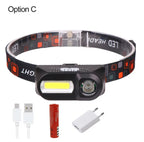 USB Rechargeable LED Headlamp – Waterproof 2500lm Light for Outdoor Camping