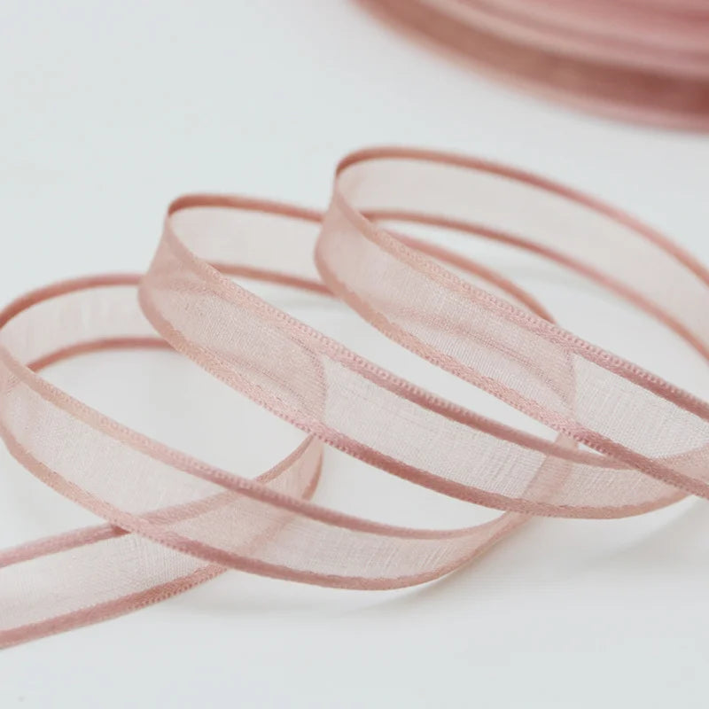 Organza Ribbon 3/8 Inch – Sheer Fabric Trim for Gift Wrapping and Crafts