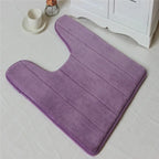 U-Shaped Memory Foam Bath Mat – Absorbent Non-Slip Rug for Bathroom Toilet
