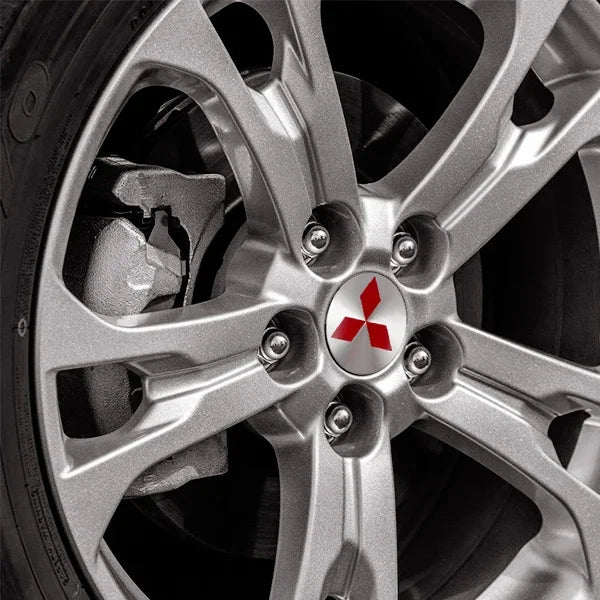 Wheel Center Hubcaps – Mitsubishi Ralliart Emblem for Car Rim Customization