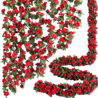Artificial Silk Rose Vine – 2.5m Floral Garland for Wedding Arch Decoration