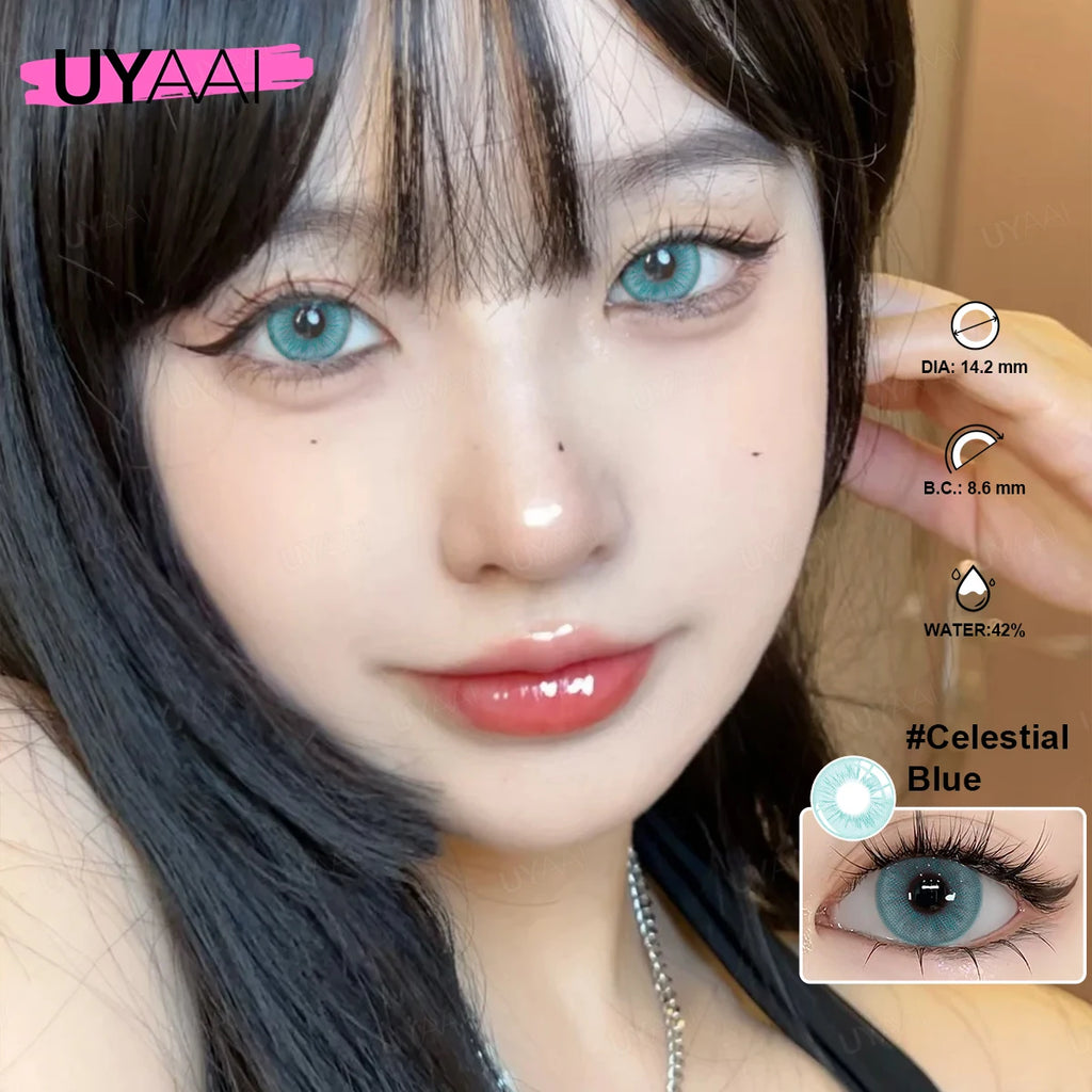 Color Contact Lenses – Natural 14.5mm Big Black and Brown Pupils for Beauty Makeup