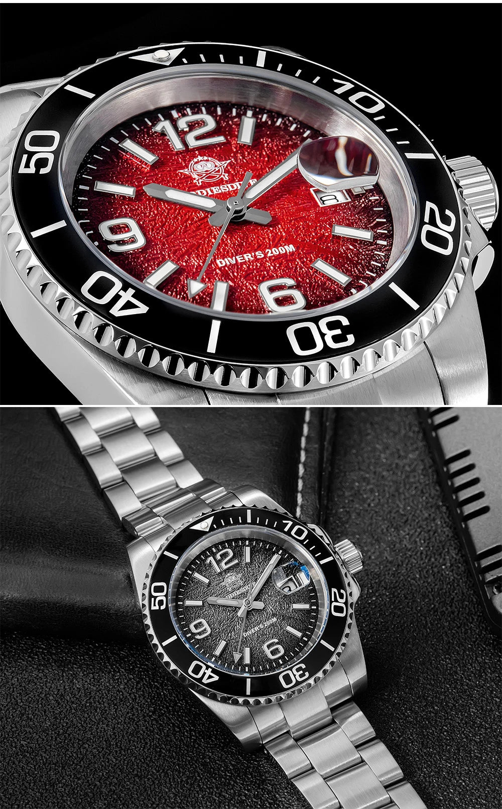 ADDIESDIVE 41mm Men's Diving Watch – Stainless Steel Quartz for Scuba Diving