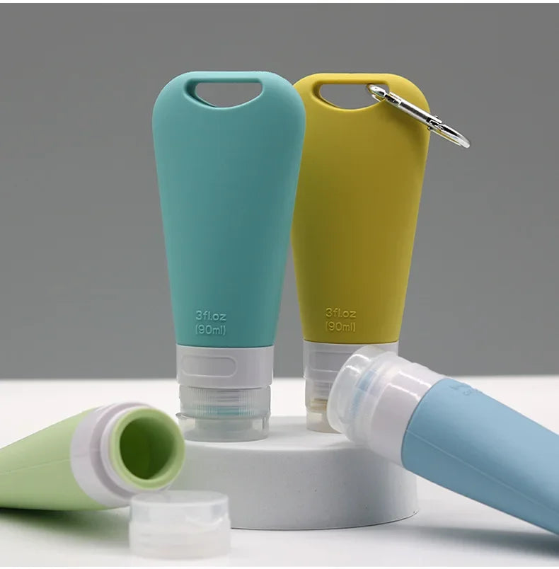 Silicone Travel Dispenser Bottles – Leakproof 90ml Containers for Toiletries