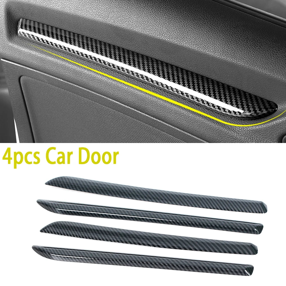 Carbon Fiber Console Trim – ABS Interior Door Panel Cover for Audi A3 S3 RS3