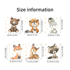 Cartoon Animal Switch Stickers – Cute Boho Wall Decals for Kids Nursery