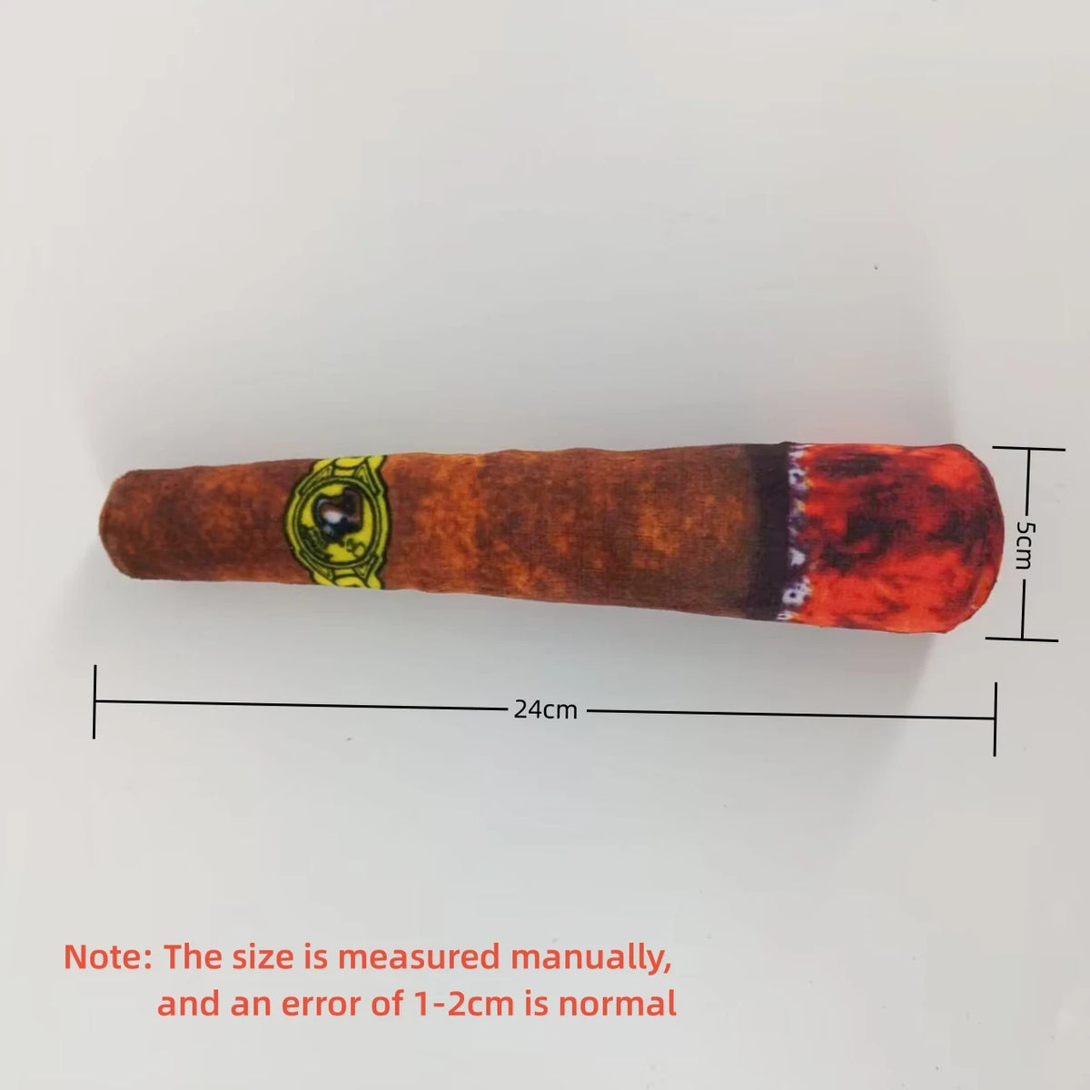 Plush Cigar Dog Toy – Durable Squeaky Chew for Small Breed Puppies