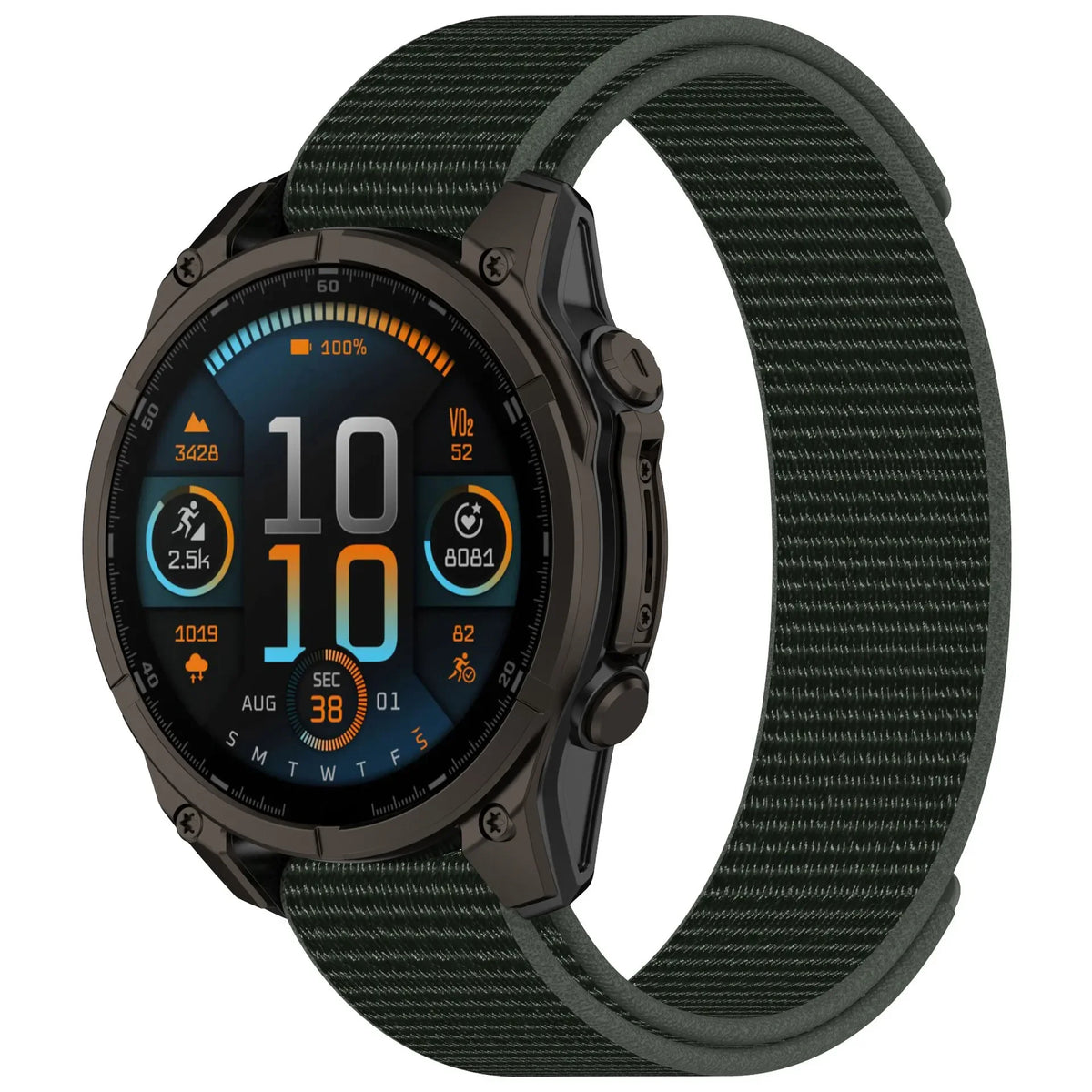 Nylon Hook and Loop Sport Strap – Adjustable Wristband for Garmin Fenix Series