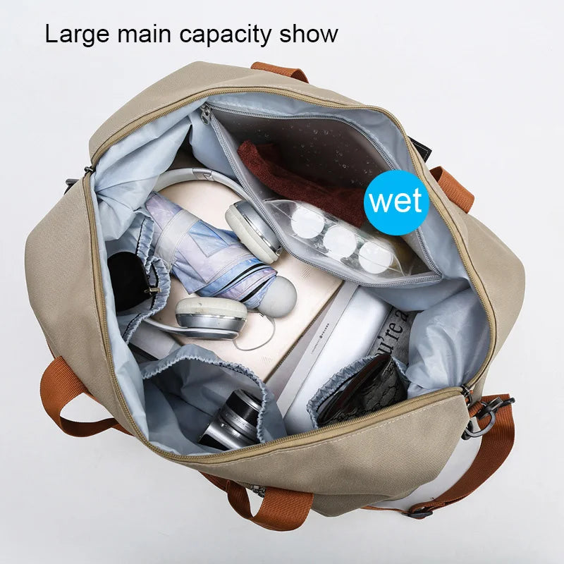 Portable Duffle Gym Bag – Lightweight Fitness Carry-on for Travel and Sports