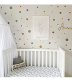 Boho Polka Dot Wall Decals – Colorful Removable Nursery Decor for Kids Room