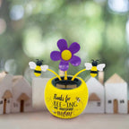 Solar Dancing Sunflower and Butterfly – Dashboard Figurine for Desk Decor