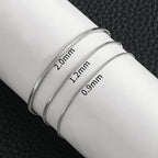 Stainless Steel Square Snake Chain Bracelet – Trendy Hip-Hop Jewelry for Men and Women