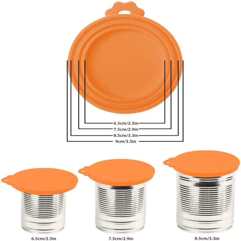 Silicone Pet Food Can Lids and Spoon – Airtight Seal for Dog and Cat Storage