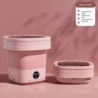 Portable Folding Washing Machine – Ultrasonic Mini Washer for Travel and Home
