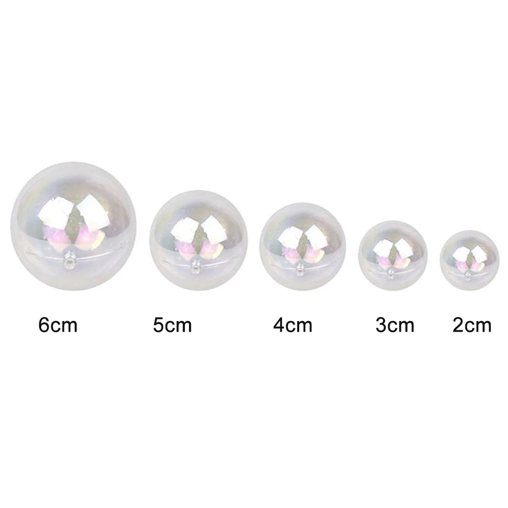 Clear Glitter Ball Cake Toppers – 3-Size Decorative Orbs for Party Events