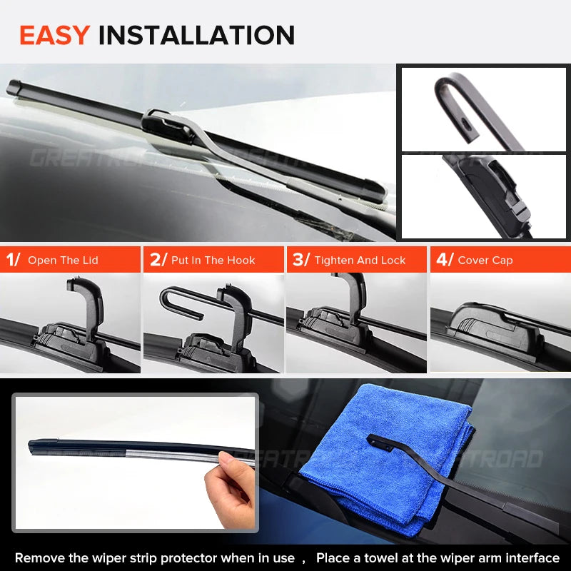 Front Wiper Blades – 26" and 19" Set for Citroen C5 MK1 Windshield Maintenance