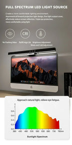 Dimmable LED Monitor Light Bar – Adjustable Desk Lamp for Reading and Study