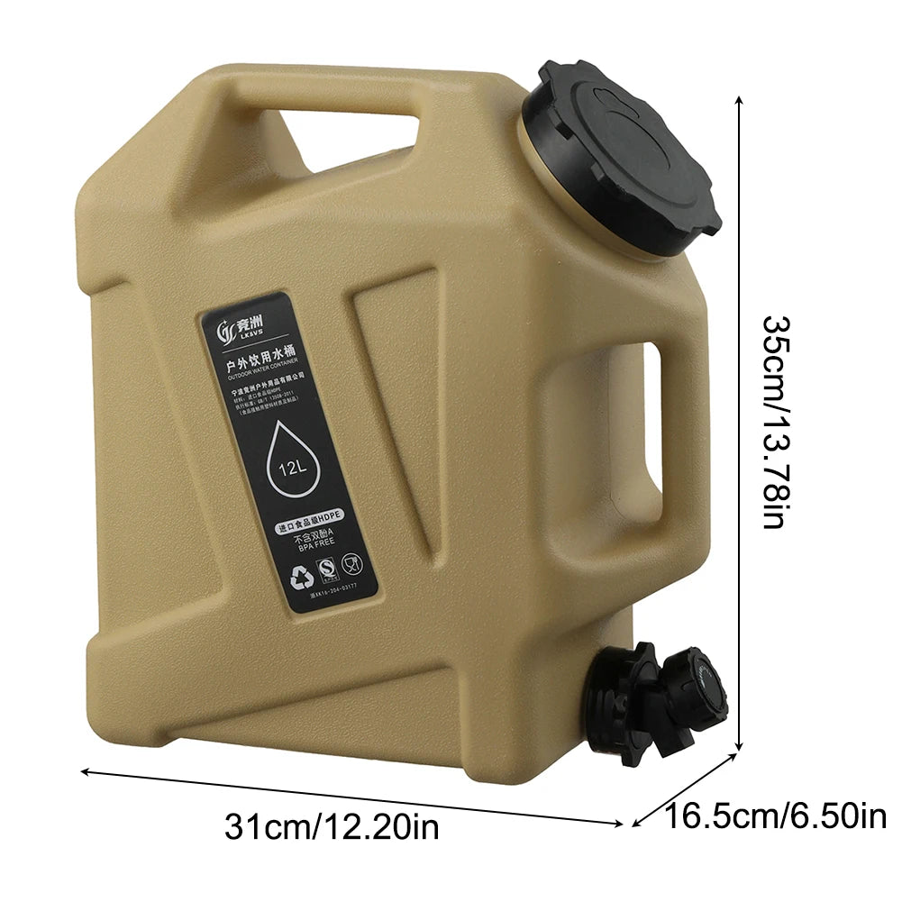 Portable Water Container with Faucet – Large Capacity for Camping and Hiking