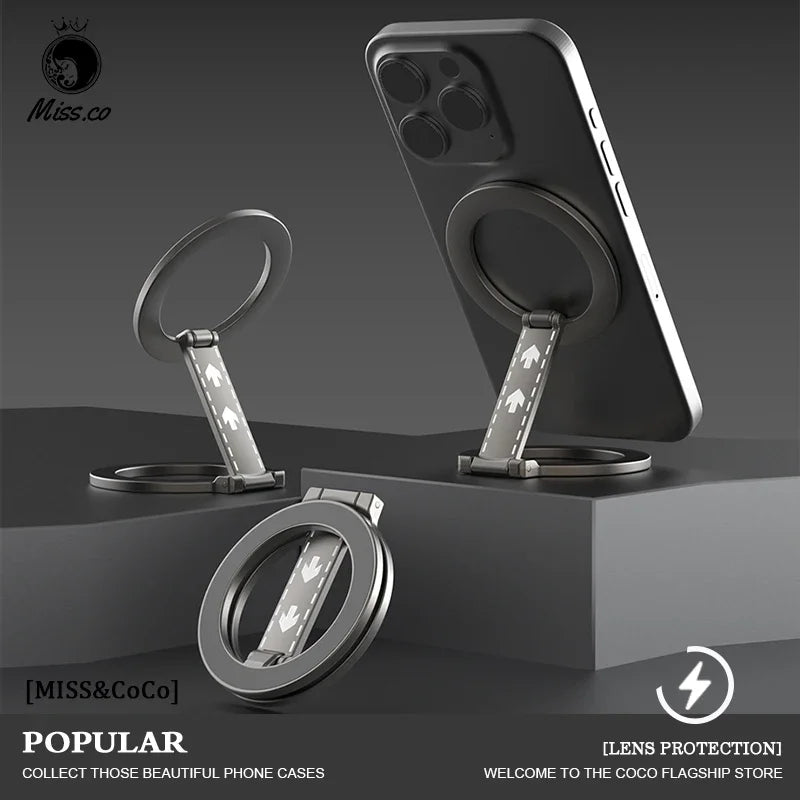 Magnetic Phone Ring Holder – Double-Sided MagSafe Kickstand for Smartphones