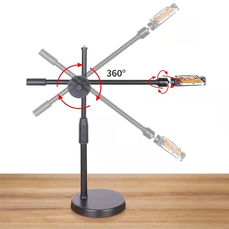 Overhead Tripod Stand – Ring Light with Phone Holder for Nail Art Photography