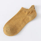 Embroidered Smiley Face Ankle Socks – Breathable Cotton for Casual Comfort