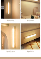 LED Motion Sensor Night Light – Rechargeable Wireless Lamp for Kitchen Bedroom