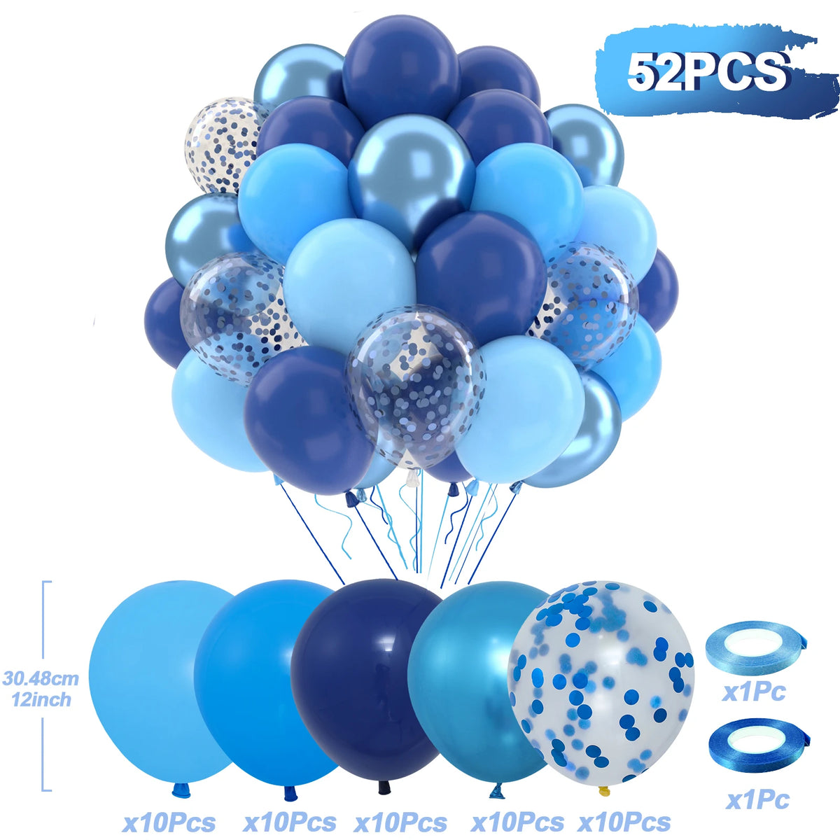 Metallic Pearl and Confetti Balloons – Decorative Latex Set for Party Events