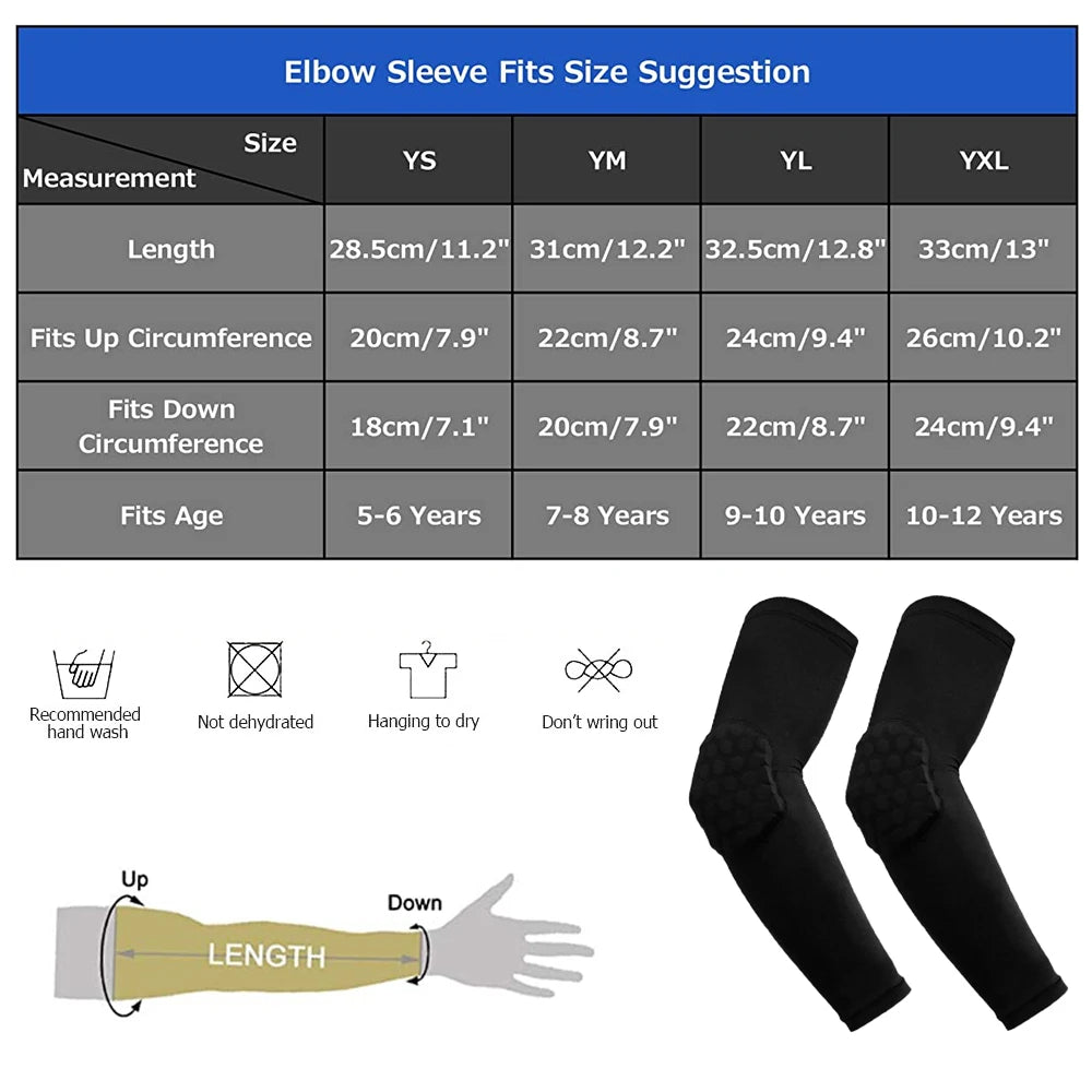 Honeycomb Knee and Elbow Pads – Protective Compression Gear for Youth Sports