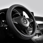 Napa Leather Steering Wheel Cover – Perforated 15 Inch Grip for Car Interior