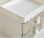 Transparent Desktop Organizer – Multi-Drawer Storage for Office Stationery