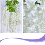 Silk Wisteria Hanging Vines – 110cm Artificial Flower Garland for Wedding Decor