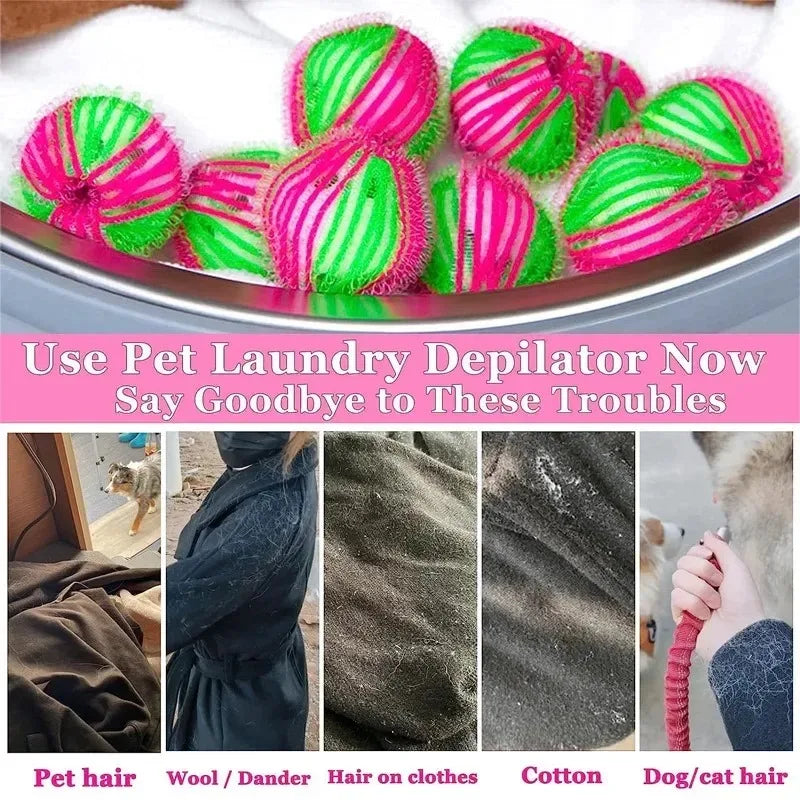 Reusable Laundry Dryer Balls – Pet Hair Remover for Washing Machine Cleaning