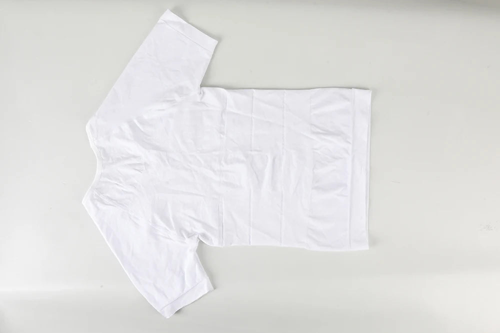 Men's Compression Shapewear Shirt – V-Neck Tummy Control for Fitness Workout