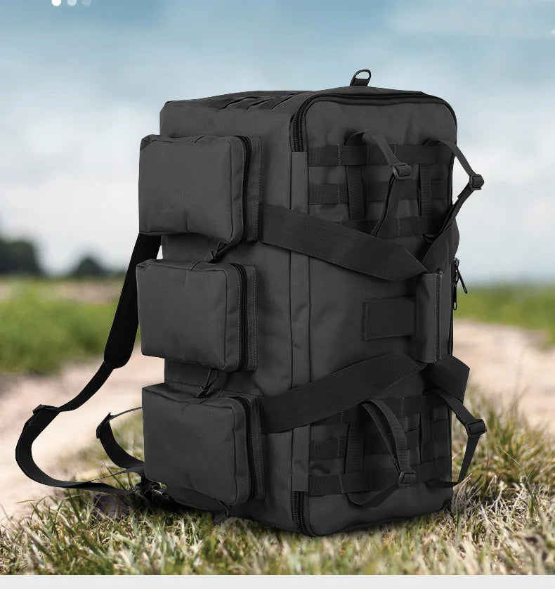 55L Tactical Duffel Backpack – Large Men's Bag for Hiking Travel and Gym