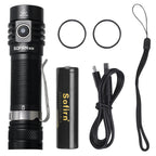 Rechargeable LED Flashlight – 1800lm USB-C Torch for Outdoor Camping Hiking