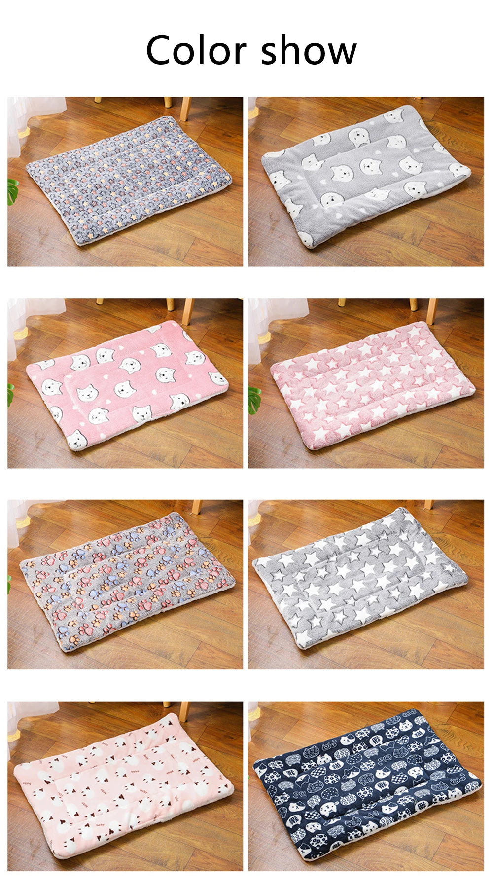 Thick Flannel Pet Mat – Soft Warm Sleeping Cushion for Small Dogs and Cats