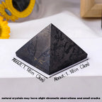 Natural Shungite Pyramid – Polished Raw Stone for Home Feng Shui Decor