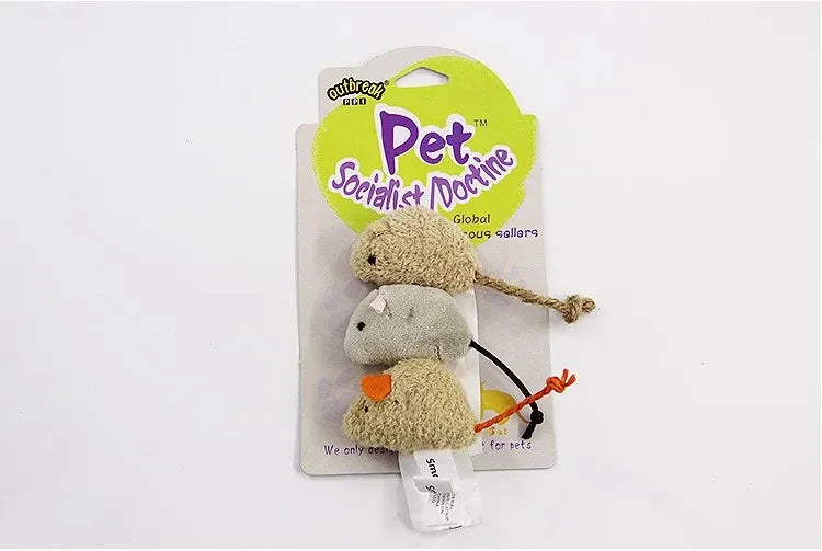 Interactive Plush Mouse Cat Toys – Bite Resistant Scratch Mice for Kittens