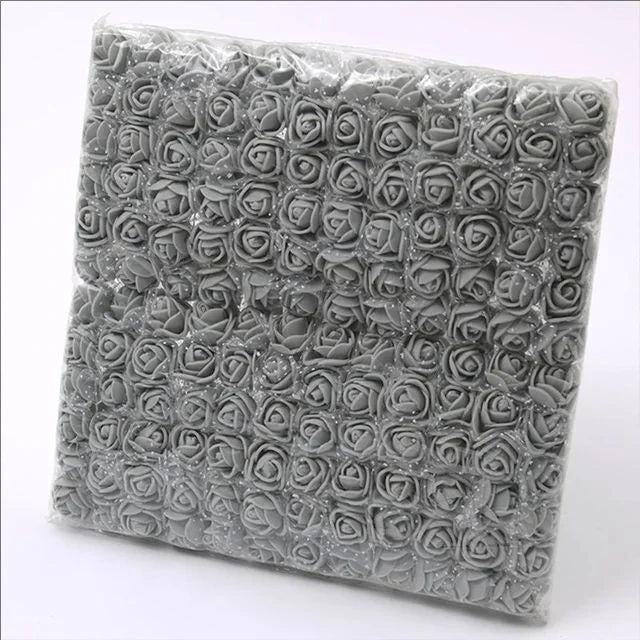 Mini Foam Rose Flower Heads – 2cm Craft Embellishments for Wedding Decor