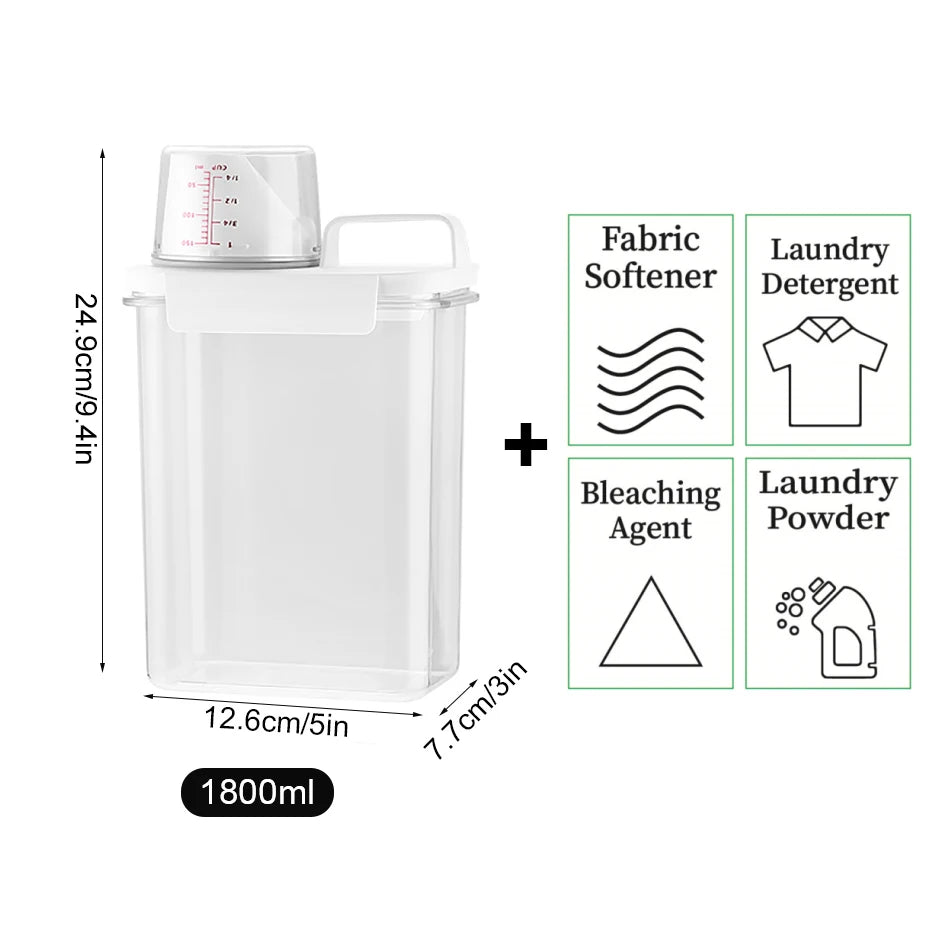 Refillable Laundry Dispenser – Multi-Size Storage Tank for Detergent Powder