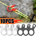 Aluminium Tent Rope Tensioner – 3-Hole Wind Cord Buckle for Camping Gear